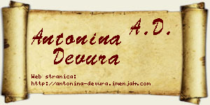 Antonina Devura vizit kartica